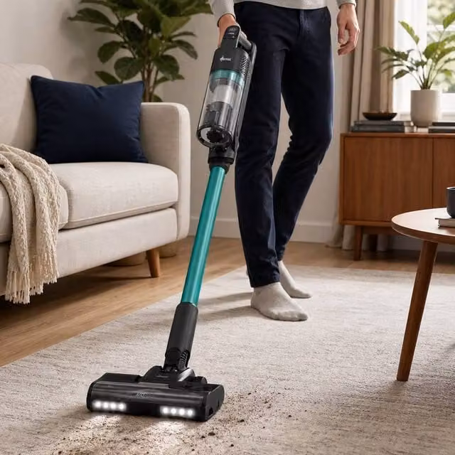 ExtraStar 200W Cordless Bagless Vacuum Cleaner in Turquoise with 700ml Capacity – 1