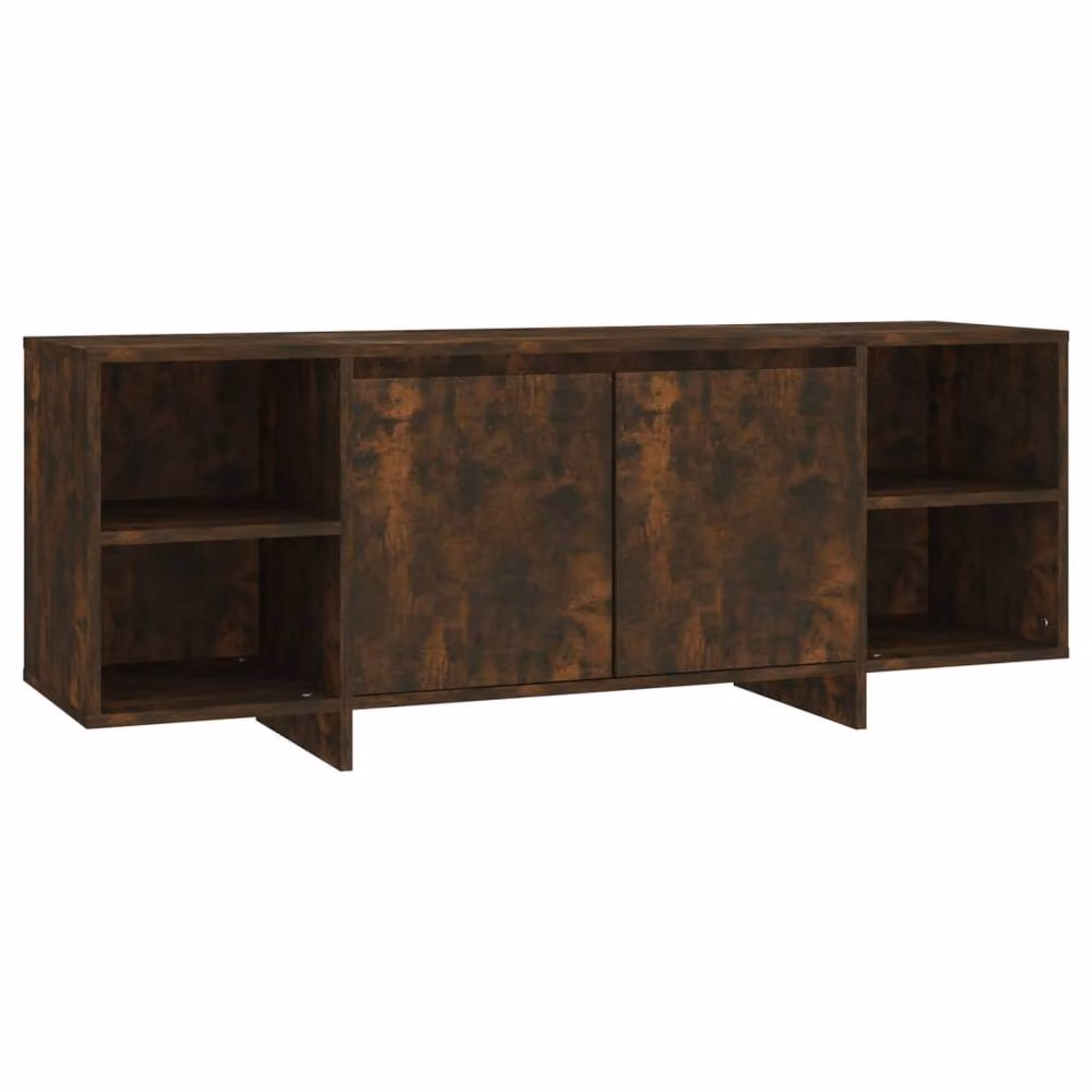 Berkfield Home Modern Smoked Oak TV Cabinet in Brown, W: 130 cm, D: 35 cm, H: 50 cm – 4