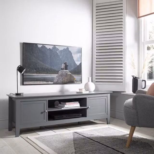 Noa and Nani Modern Matt Grey Living Room TV Unit