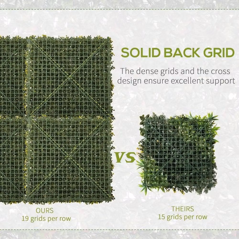 EONLION 12-Piece Green Artificial Grass Wall Panels, W/D/H: 50 x 50 x 12 cm – 3