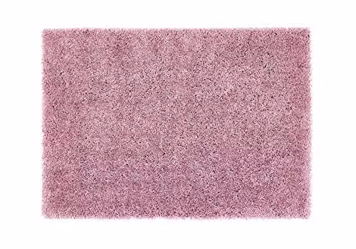 Rugs Direct Pink Polyester Rectangular Rug