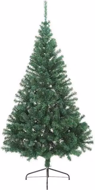 Berkfield Home Beautiful Pre-lit Artificial Christmas Tree in Green, Height: 210 cm, W/D: 120 x 120 cm – 1