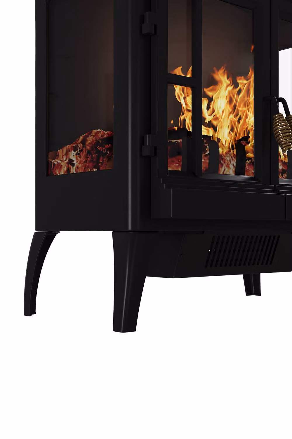 H&O Direct Freestanding Electric Fireplace Heater, Black – 4