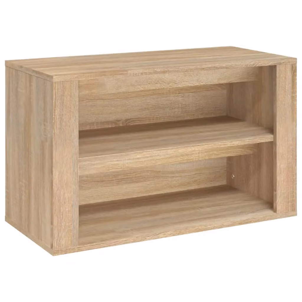 Berkfield Home Sonoma Oak Shoe Rack in Brown, W/D/H: 75 x 35 x 45 cm – 2