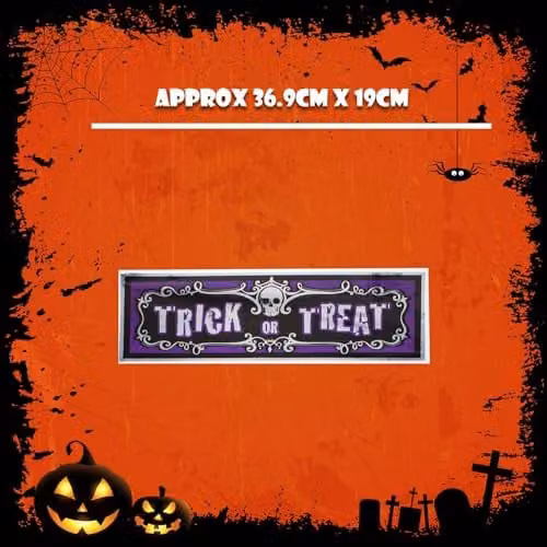 VFM e-Store Trick Or Treat Halloween Party Pennant Banner, Multicolour, Width: 90 cm – 2