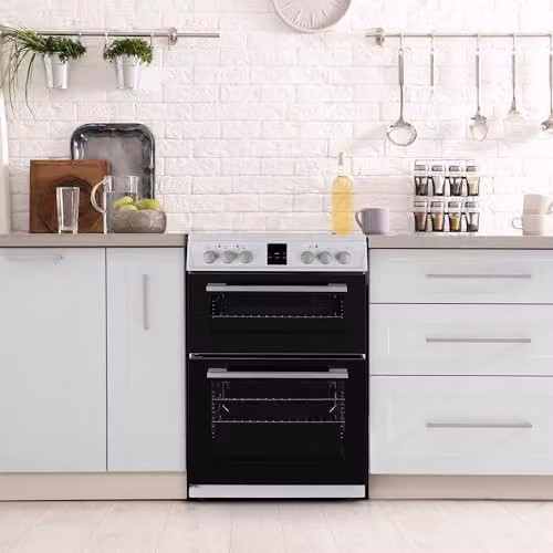 Montpellier White 60cm Ceramic Double Electric Cooker with Fan Oven and Catalytic Cleaning – 2