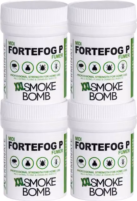 Xterminate XXL Smoke Bomb Fogger for Bed Bugs, White, 40g (Pack of 4)