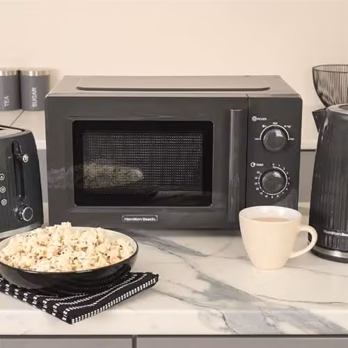 Hamilton Beach 20L Solo Countertop Microwave, 800W, Grey and White – 3