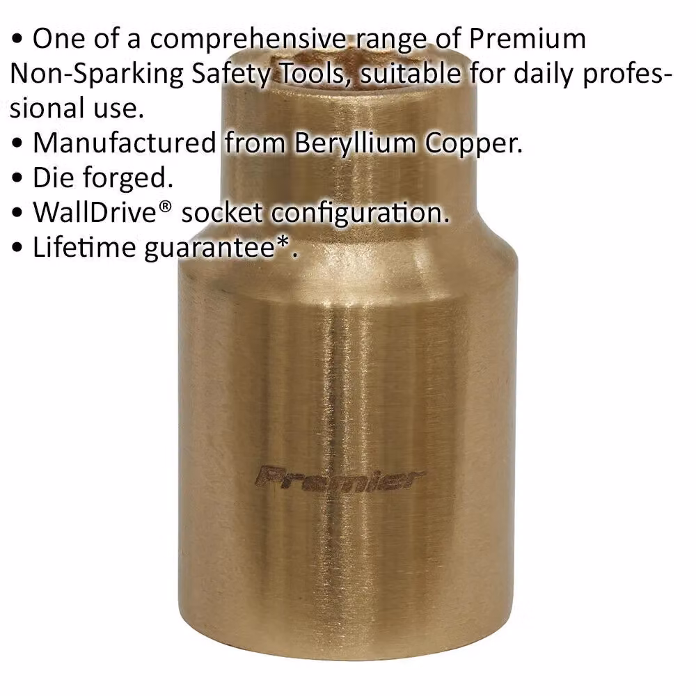 Loops 11mm Non-Sparking WallDrive Socket with 1/2 inch Square Drive in Beryllium Copper Bronze – 2