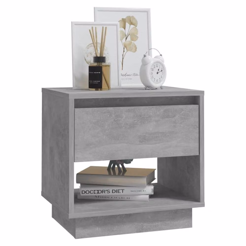 Berkfield Home Classic Bedside Cabinets, 2 Piece Set, Concrete Grey, W: 45 cm, D: 34 cm, H: 44 cm – 3