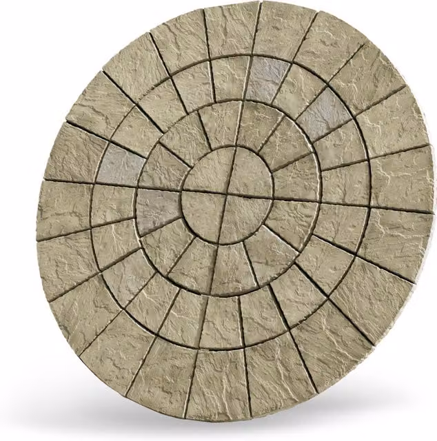 Bowland Stone Cathedral Circle Paving Kit in Green