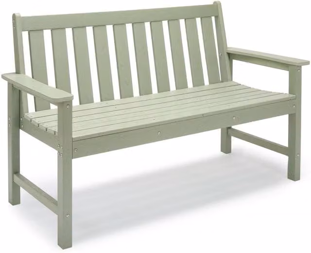 VonHaus Westport 2 Seater HDPE Garden Bench in Green