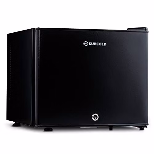 Subcold Aire20 LED Mini Fridge, 20L Thermoelectric Countertop Model with Interior LED Light and Lockable Solid Door, Black