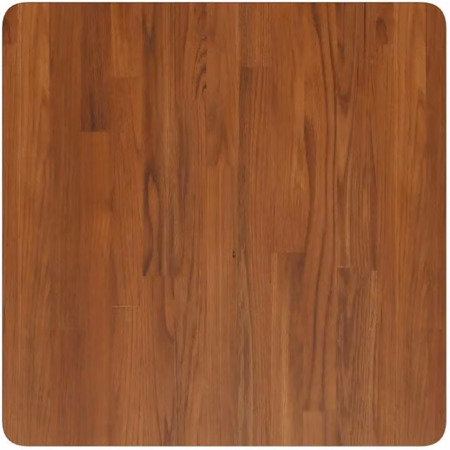 Berkfield Home Square Table Top in Dark Brown Treated Solid Oak Wood, W: 60 cm, D: 60 cm, H: 2.5 cm