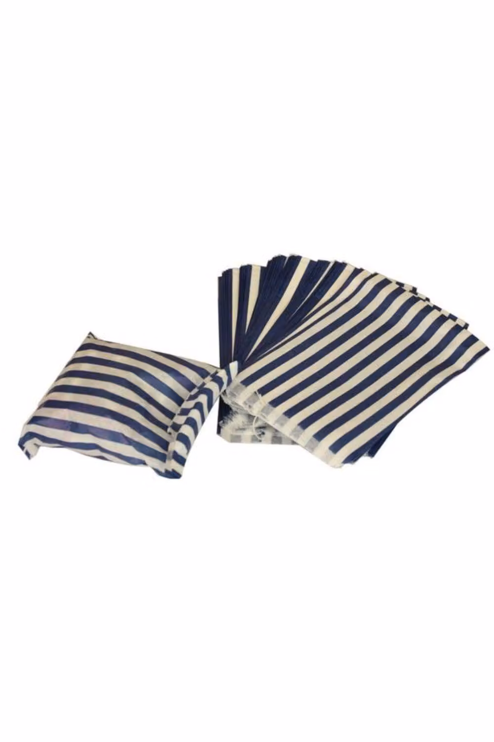 KDMD Dark Blue Small Candy Stripe Sweet Bags, 3 Pack – 2