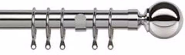 New Edge Blinds Silver Metal Curtain Pole Set, Length: 60 cm