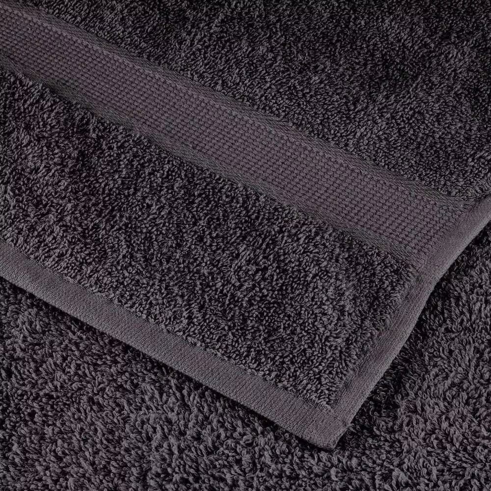 Berkfield Home SOLUND 8 Piece Premium Cotton Terry Towel Set in Anthracite, 600 gsm – 5
