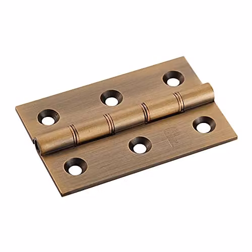 Loops 2 Pack Antique Bronze Brass Washered Butt Hinges W/D/H: 76 x 50 x 2.5 mm – 2