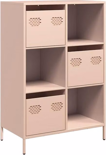Berkfield Home Pink Metal Highboard W/D/H: 68 x 39 x 103.5 cm