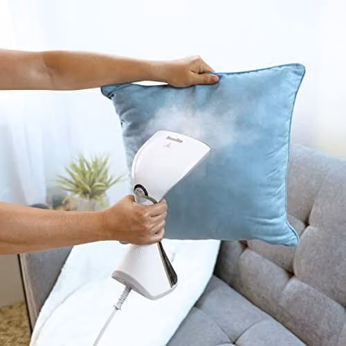 Breville EliteTEMP Handheld Vertical Garment Steamer, 1500W, White and Gold – 4