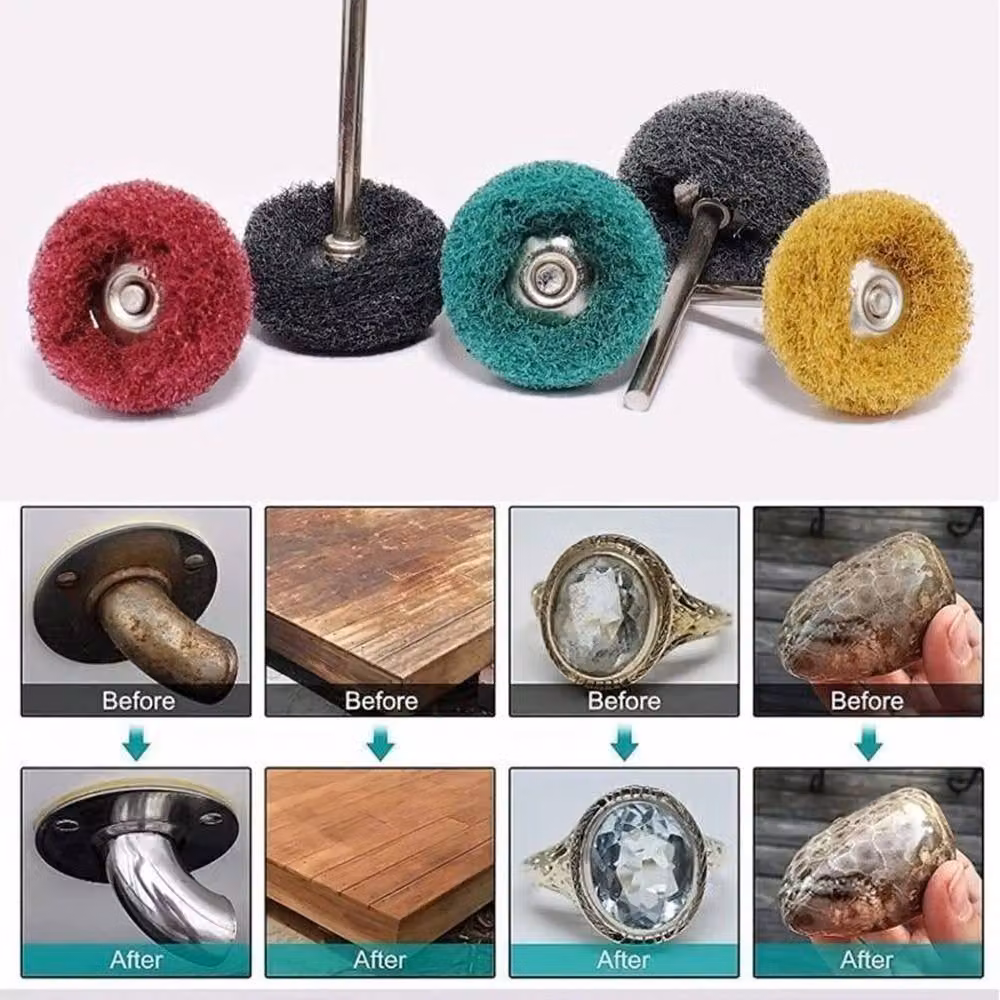 Kelvenix 50-Piece Multicolour Wheel Buffing and Polishing Set for Metal and Wood, W/D/H: 10000 x 520 x 52 mm – 3