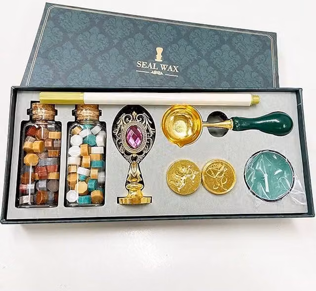 Syntego Love Wax Stamp Kit in Green, Pink, Gold and Multicolour