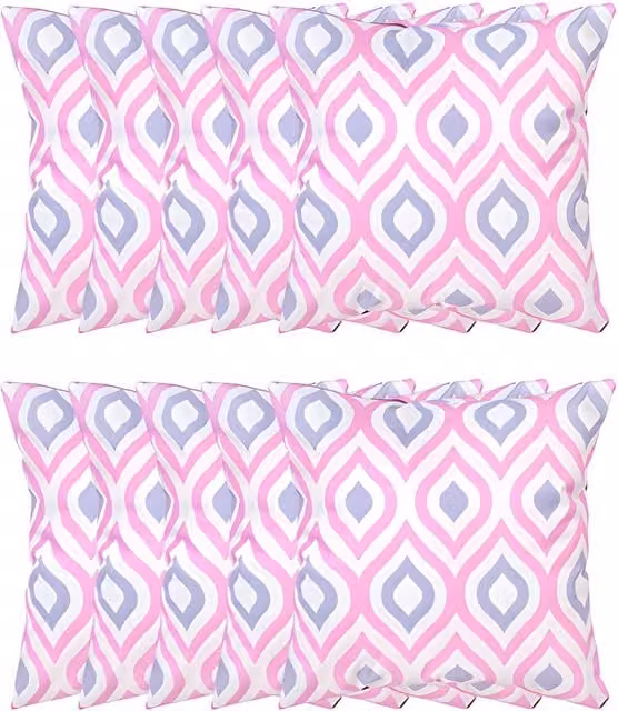 Gardenista Pink and Grey Graphic Printed Outdoor Garden Scatter Cushion