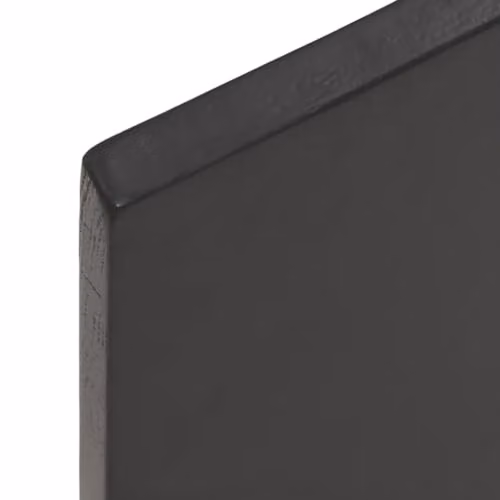 vidaXL Rustic Oak Wall Shelf, Dark Brown, W: 60 cm, D: 10 cm, H: 2 cm – 3