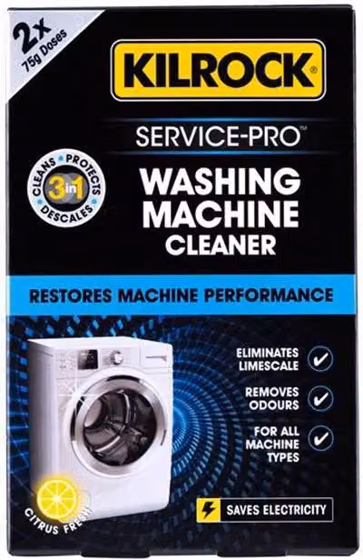 Kilrock Service Pro Washing Machine Descaler and Cleaner, Black, 2 x 75g – 5