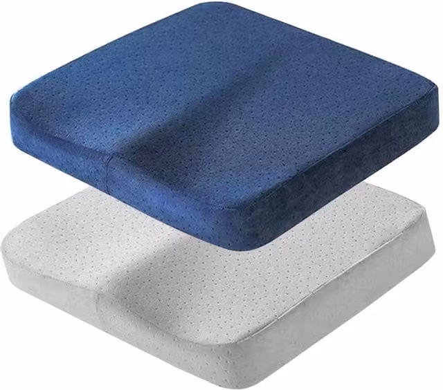 NESTLUNE Blue Ergonomic Memory Foam Coccyx Seat and Back Cushion, W/D/H: 190 x 100 x 1 cm – 1
