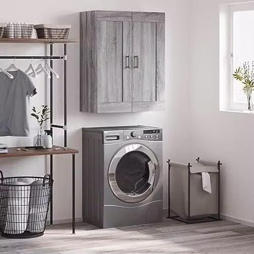 vidaXL Wall Mounted Cabinet in Grey, W/D/H: 69.5 x 34 x 90 cm – 2