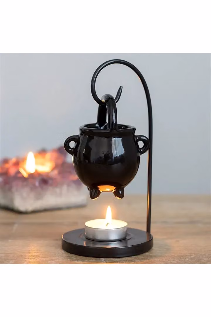 KDMD Black Ceramic Hanging Cauldron Tealight Oil Burner – 3