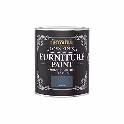 Rust-Oleum Gloss Blue Water-Based Furniture and Skirting Board Paint, 750ml – 3