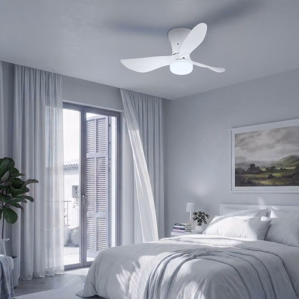 Briloner White LED Ceiling Fan with Remote Control, Dimmable CCT Adjustable Light and Timer – 2