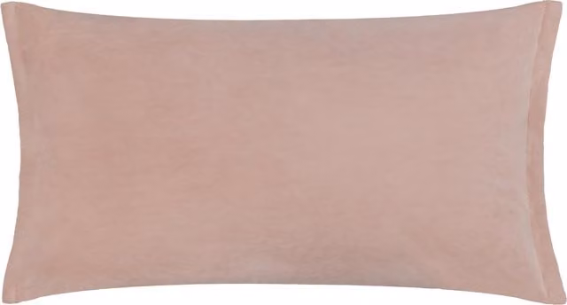 Make It A Home Pink Velvet and Linen Rectangular Cushion Cover