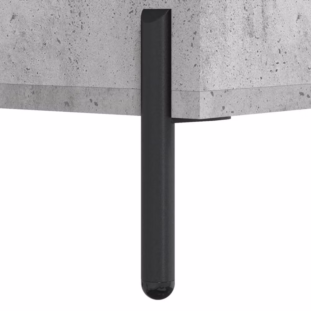Berkfield Home Industrial Sideboard in Concrete Grey, W/D/H: 34.5 x 34 x 90 cm – 3