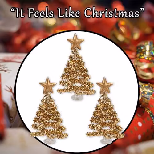 VFM e-Store Gold Glass Christmas Tree Star Decoration, H: 29 cm x W: 15 cm – 5