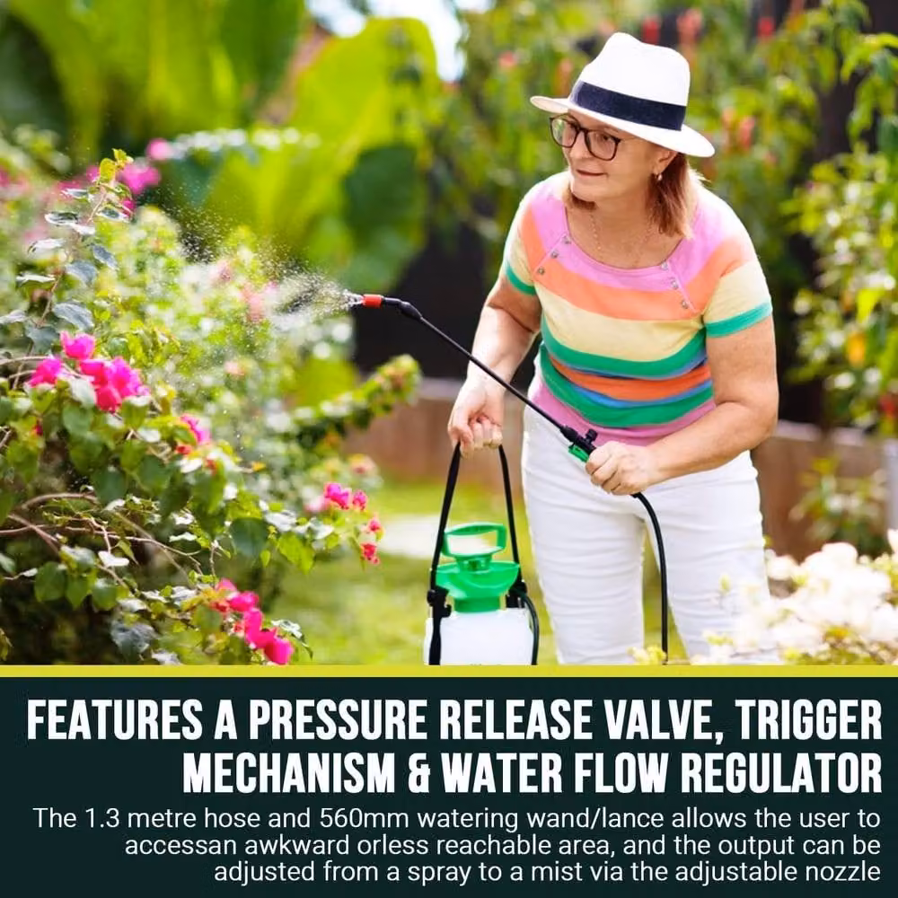 Pelle & Sol 8L Manual Pressure Sprayer in Multicolour and White – 2