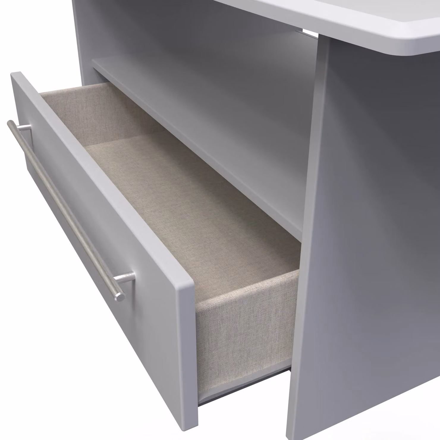 2 U Carlton Ready Assembled Bottom Drawer Coffee Table in Grey – 4