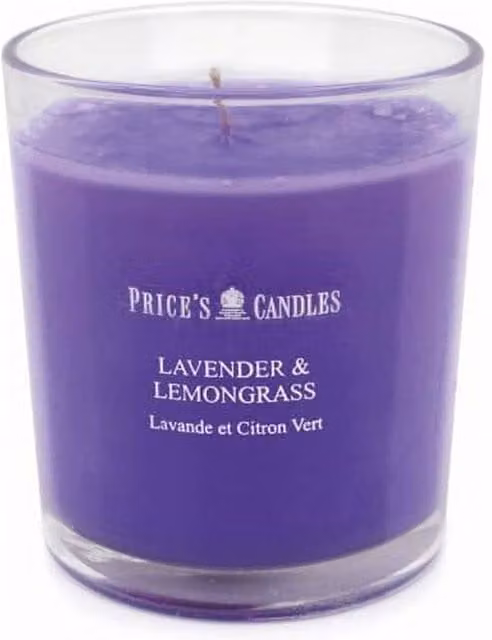 Price's Lavender and Lemongrass Scented Jar Candle, Purple Floral and Fresh Spring Fragrance