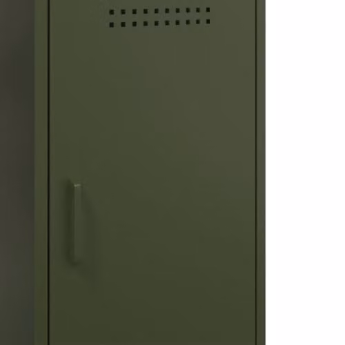 vidaXL Set of 2 Industrial Style Sideboards in Matt Olive Green, W/D/H: 36 x 39 x 79 cm – 5