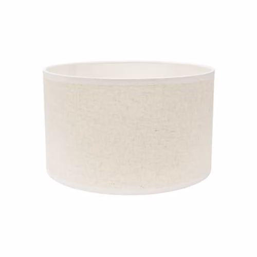 ValueLights Eva Small Drum Fabric Lamp Shade in White and Beige – 1