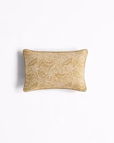 William Morris at Home Larkspur Floral Rectangular Cushion in Beige Cotton and Velvet, W: 40 cm, H: 40 cm, D: 40 cm – 2