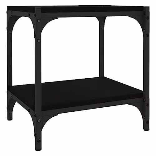 vidaXL Industrial TV Cabinet in Black, W/D/H: 40 x 33 x 41 cm, Made of MDF and Metal