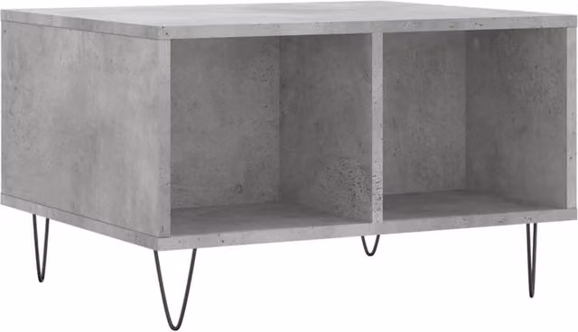 Berkfield Home Modern Grey Coffee Table, W: 60 cm, D: 50 cm, H: 36.5 cm – 1