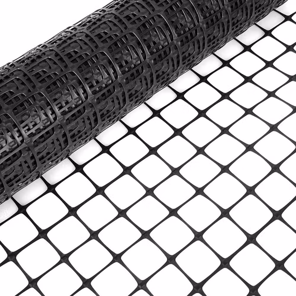 FLAVORA Black PVC Animal Mesh Fencing, 2 Rolls, 0.6m2 – 4