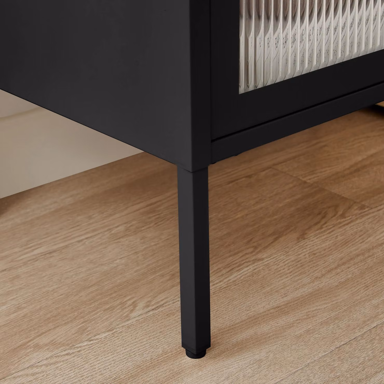 FurnitureboxUK Urbi Metal Bedside Cabinet with Shelf in Black and Gold – 3