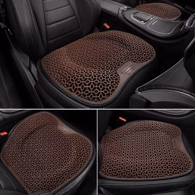 Quipulse Brown Breathable Gel Honeycomb Cooling Seat Cushion