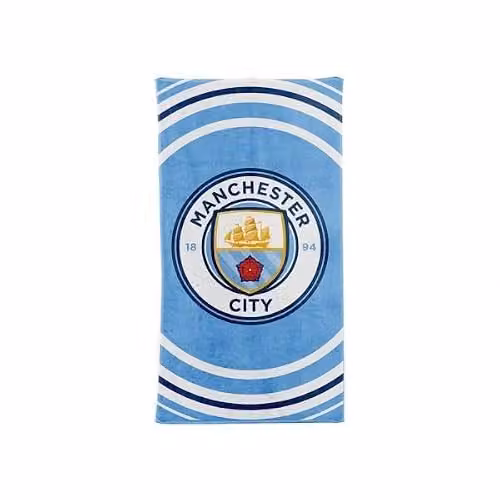 Manchester City FC Official Cotton Towel in Blue and White – 1