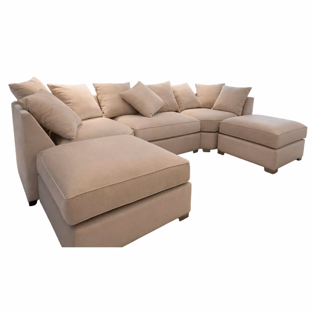 Home & Love Bishop U Shape Cinema Scatterback Corner Sofa in Aston Cream – 2